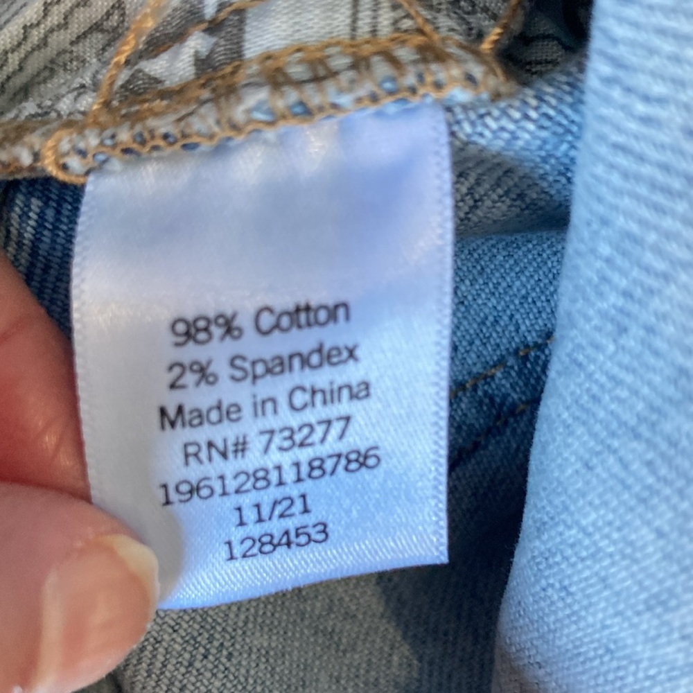 So Super high rise straight woven denim jean pant quilted design waistband 9 29 - Picture 15 of 15